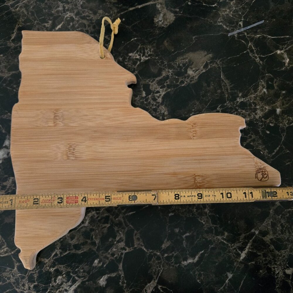 Totally Bamboo New York State Shaped Bamboo Serving and Cutting Board.